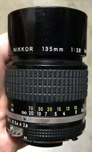 Nikon Nikkor 135mm 1:28 947935 VINTAGE CAMERA LENS GOOD 2