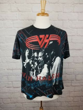 Rare Vintage 1991 Van Halen All Over Print T - Shirt Brockum Wild Oats Rare Sz Xl