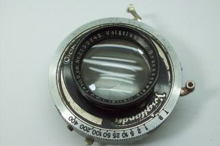 Vintage Voigtlander Heliar 1:3.  5/105 Lens In A Functional Compur - Rapid Shutter