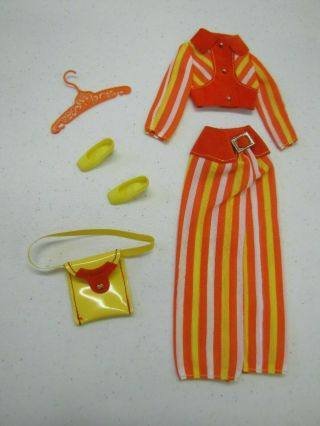 Vintage Barbie 1972 Francie 3276 " The Slacks Suit " Mod Complete Doll Outfit