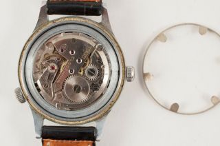 Vintage Eloga Triple Date Calendar Swiss Men ' s Wrist Watch Brevet Serviced 10