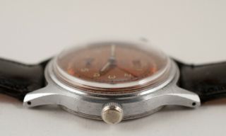 Vintage Eloga Triple Date Calendar Swiss Men ' s Wrist Watch Brevet Serviced 4