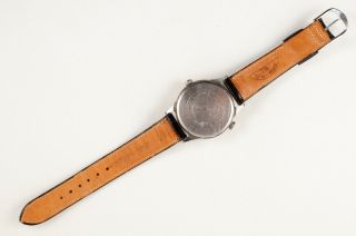 Vintage Eloga Triple Date Calendar Swiss Men ' s Wrist Watch Brevet Serviced 7