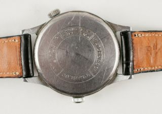 Vintage Eloga Triple Date Calendar Swiss Men ' s Wrist Watch Brevet Serviced 8