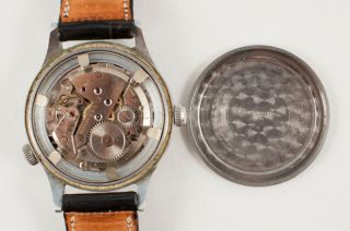 Vintage Eloga Triple Date Calendar Swiss Men ' s Wrist Watch Brevet Serviced 9