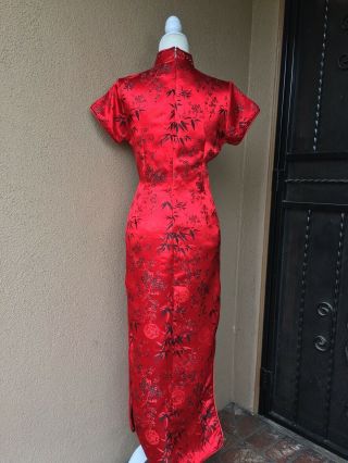Vintage Silk Long Dress Cheongsam Qipao 4