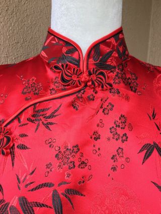 Vintage Silk Long Dress Cheongsam Qipao 7
