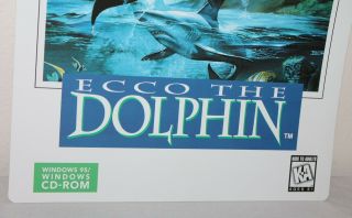 Ecco The Dolphin Sega PC Genesis Store Display Sign Poster Promo Promotional VTG 4