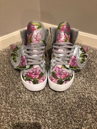 Adidas,  Jeremy Scott,  Js Floral Reflective,  B26023,  Size 9,  Rare