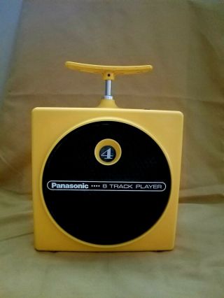 Vintage Panasonic Rq - 830s Portable 8 Track Player Tnt Plunger Yellow & 23 Tapes