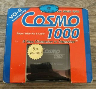 Cosmo 1000 Vg - 2 Laser Radar Detector Rare Vintage