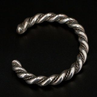 VTG Sterling Silver - NAVAJO Braided Twisted Rope 6.  75 