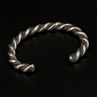 VTG Sterling Silver - NAVAJO Braided Twisted Rope 6.  75 