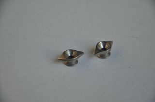 RARE 1980 ' s Vintage Gibson Diamond Strap Buttons NICKEL for Les Paul 1981/1982 2