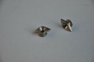 RARE 1980 ' s Vintage Gibson Diamond Strap Buttons NICKEL for Les Paul 1981/1982 8