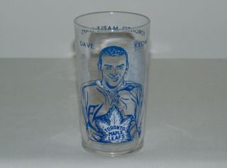 1960 - 61 York Peanut Butter Dave Keon Toronto Maple Leafs Glass Hockey Rare