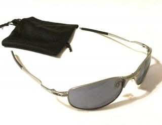Ultra Rare Oakley Tightrope Sunglasses | Retired Silver Frames W/ Grey Lenses