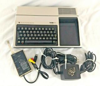 Texas Instruments Ti - 99/4a Vintage Computer W/ Power Supply & Modulator 1981 Euc