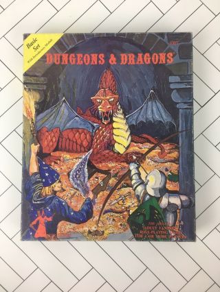 Vintage Tsr Basic D&d Dungeons & Dragons - Basic Set - With Introductory Module