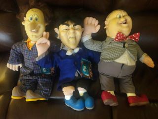 Vintage Three 3 Stooges 22 " Curly,  Moe And Larry Dolls 1996 Tv Pals Spumco