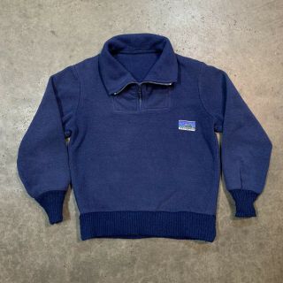 Vintage 70’s Patagonia Rare Blue Fleece Jacket Size Medium