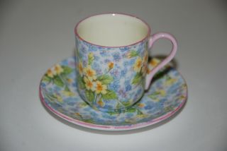 Vintage Miniature Fine Bone China Tea Cup And Saucer Shelley England