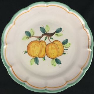 Set of 5 VTG Dinner Plates by Gump ' s San Francisco Fruit GUM20 Italian Pottery 4
