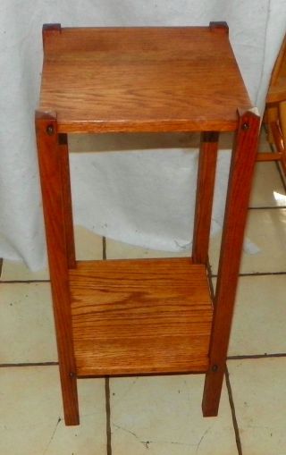Solid Oak Mission Plant Stand (ps196)