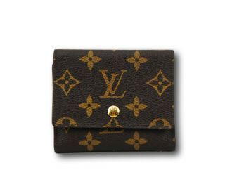 Vintage Louis Vuitton Monogram Logo Print Credit Card Holder Photo Wallet Case
