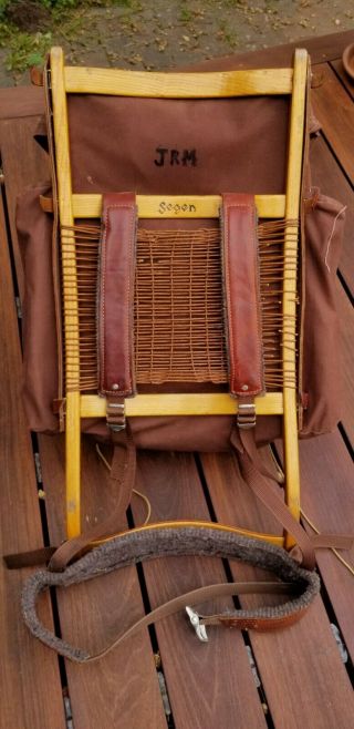 Vintage Segen Pax Oak Wood External Frame Hiking Backpack,  Made In Eugene Oregon