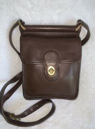 Vintage Coach Murphy Bag Purse 9930 Brown Leather Turnlock,  Made In Usa