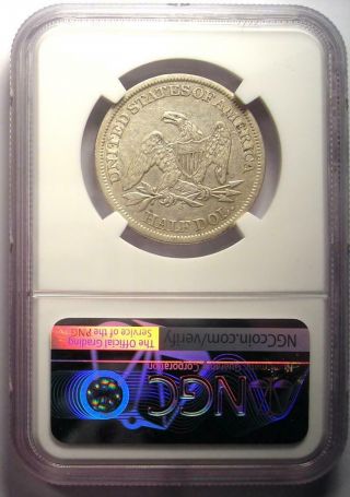 1863 - S Seated Liberty Half Dollar 50C - NGC XF Details - Rare Civil War Coin 3