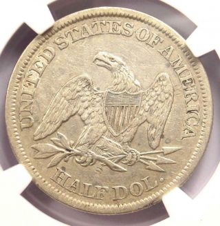 1863 - S Seated Liberty Half Dollar 50C - NGC XF Details - Rare Civil War Coin 4