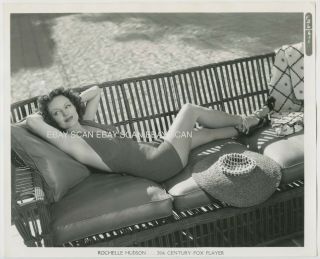 Rochelle Hudson Sexy Leggy Swimsuit Vintage Portrait Photo By Gene Kornman