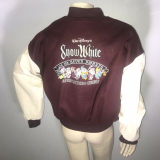 Vintage Disney Studios Snow White And Dwarves Leather Jacket Size Large