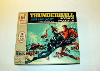 Vintage Jigsaw Puzzle.  1965 James Bond 007 Thunderball.  Complete