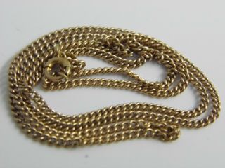 A Fine Vintage 9ct Solid Rose Gold Link Chain Necklace - 16.  5 Inches
