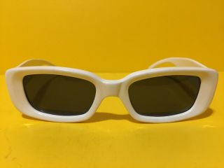 Vintage Gucci Sunglasses Gg 2409/s White Made In Italy - - (no Case)