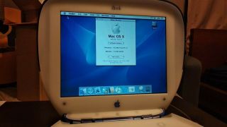 Apple iBook G3 Clamshell 366 MHz 576 MB 16 GB SSD OS X Indigo Blue Vintage 3