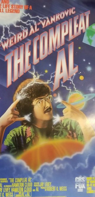 Last1 Compleat Al Weird Al Yankovic Rare 22 1/2 X33 1 - Sheet Vintage Movie Poster