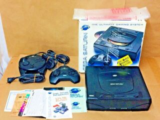 Vintage Sega Saturn - 1996 - With Box,  2 Controls,  Stickers And