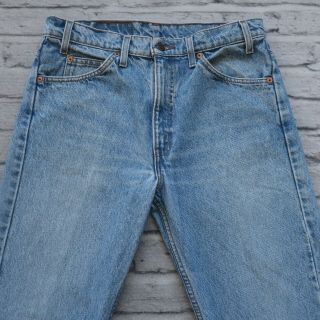 Vintage Levis 505 Straight Leg Denim Jeans Size 32 x 30 Made in USA Light Wash 2