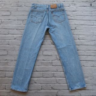 Vintage Levis 505 Straight Leg Denim Jeans Size 32 x 30 Made in USA Light Wash 5