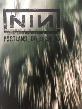 Nine Inch Nails 2005 Nin Rare Vintage Promo Gig Poster Lithograph Portland Or