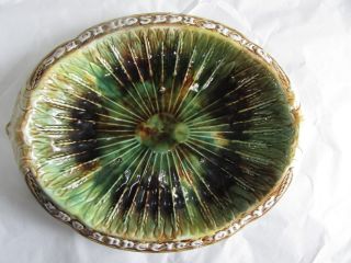 Australian Pottery Antique Majolica Bread Plate Lithgow Bendigo