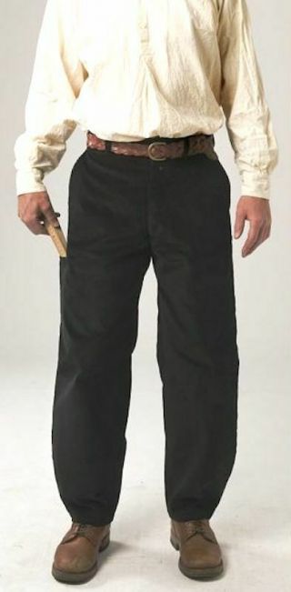 French Lafont 1960s Vintage Workwear Chore Men Pants Black Corduroy New&tag W:38