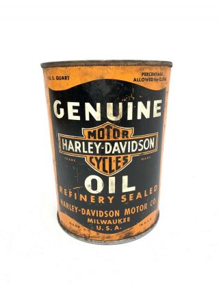 Vintage Harley Davidson Motorcycle Motor Oil Can Product