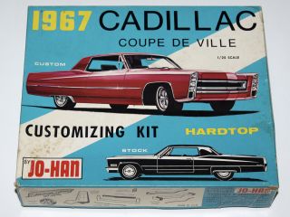 Jo - Han 1967 Cadillac Coupe De Ville Complete Unbuilt Rare Flat Box Gold Cup 1/25