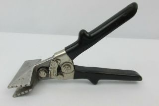 Vtg Malco sheet metal tools Ts1 turbo shear 5 - blade pipe crimper seamer wide hea 4