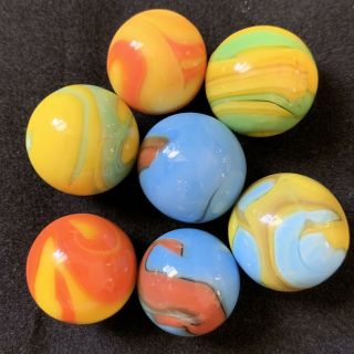 Marbles: Vintage Group Cac Christensen Agate Marbles Look